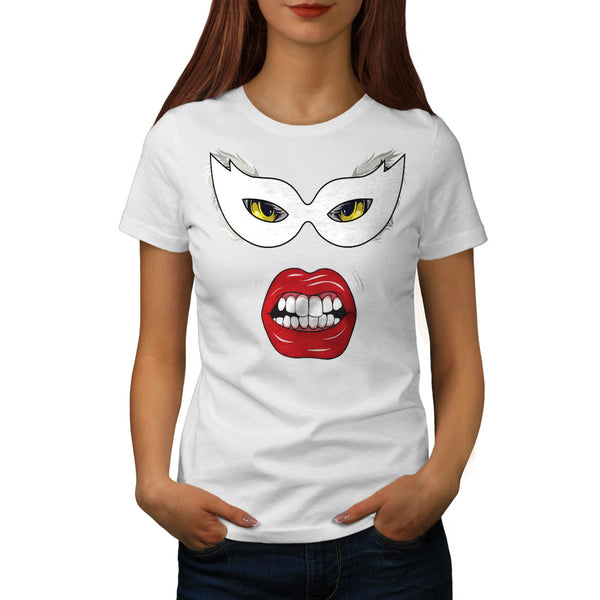 Eye Mask Domino Freak Womens T-Shirt