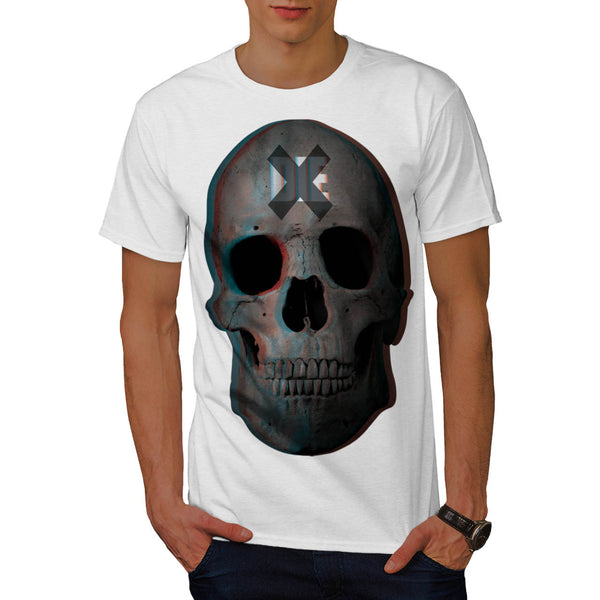 Skull Biker Head Art Mens T-Shirt
