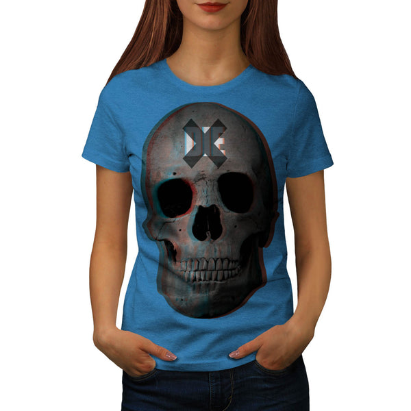 Skull Biker Head Art Womens T-Shirt