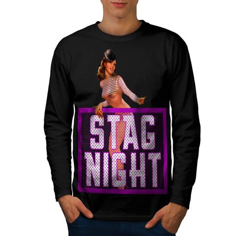 Wild Stag Night Out Mens Long Sleeve T-Shirt