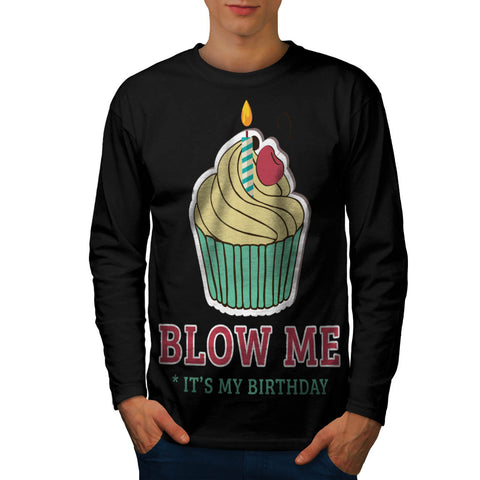 Blow A Candle Mens Long Sleeve T-Shirt