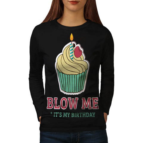 Blow A Candle Womens Long Sleeve T-Shirt