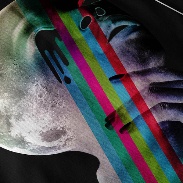 Full Moon Head Skull Womens Long Sleeve T-Shirt