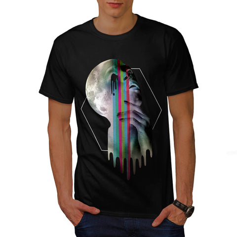 Full Moon Head Skull Mens T-Shirt