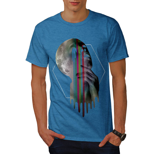 Full Moon Head Skull Mens T-Shirt