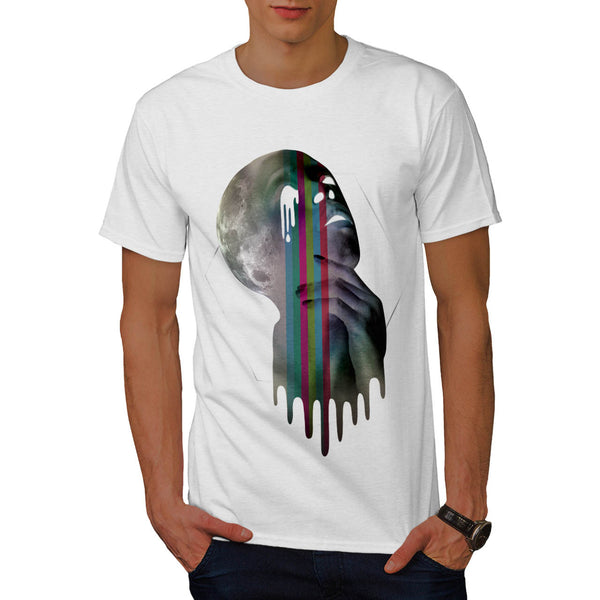 Full Moon Head Skull Mens T-Shirt