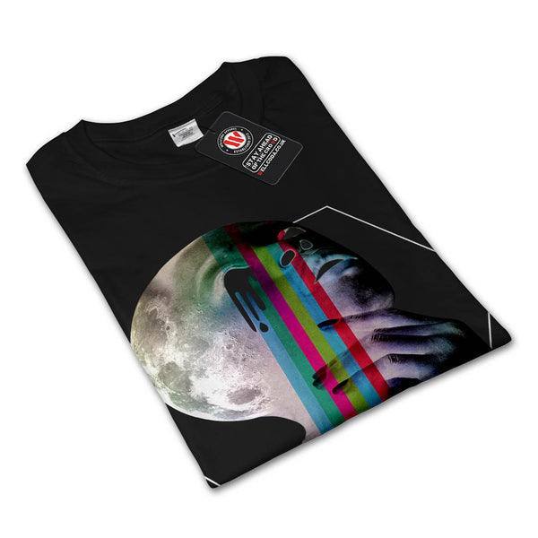 Full Moon Head Skull Womens Long Sleeve T-Shirt