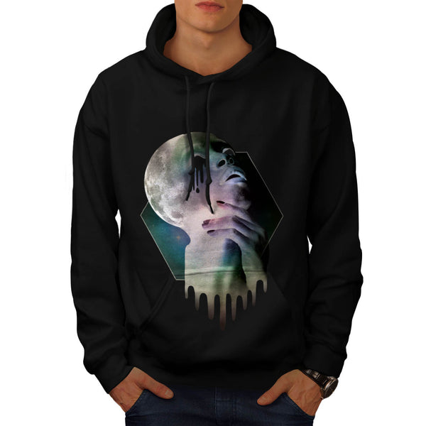 Psychedelic Girl Head Mens Hoodie