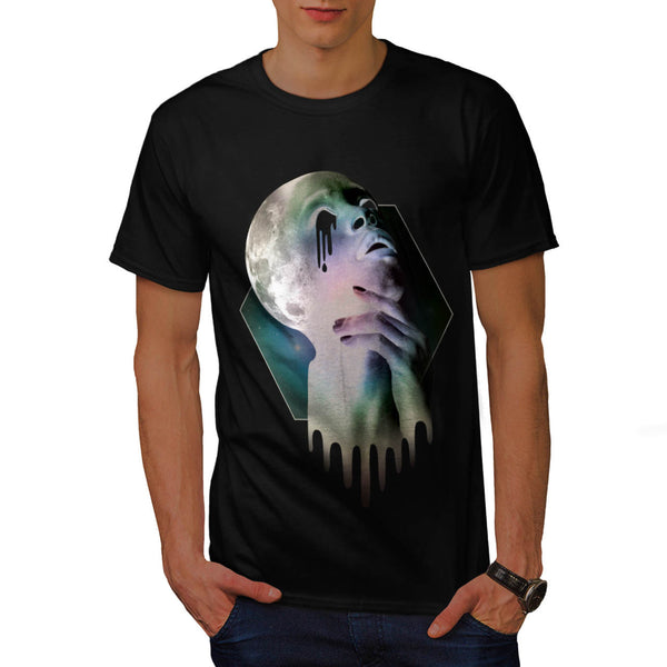 Psychedelic Girl Head Mens T-Shirt