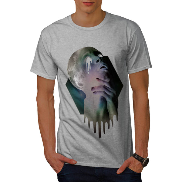 Psychedelic Girl Head Mens T-Shirt
