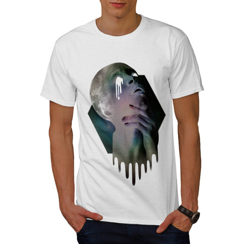 Psychedelic Girl Head Mens T-Shirt