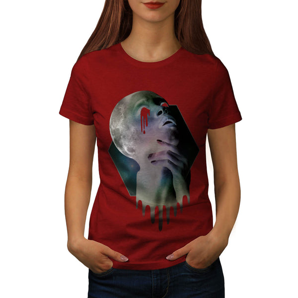 Psychedelic Girl Head Womens T-Shirt