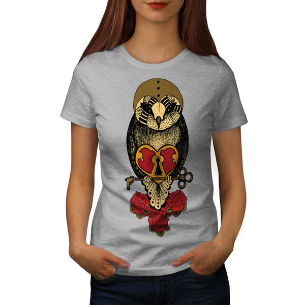 Old School Owl Rock Womens T-Shirt