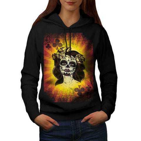 Queen Playing Card Womens Hoodie