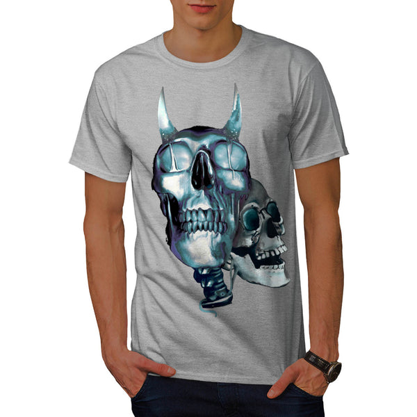 Skull Head Devil Art Mens T-Shirt