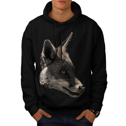 Snowy Wolf Head Mens Hoodie