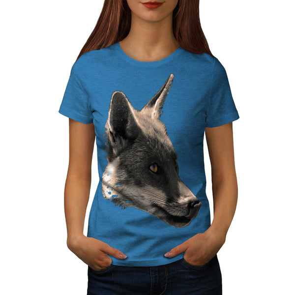 Snowy Wolf Head Womens T-Shirt