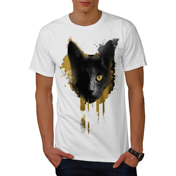 One Eyed Black Cat Mens T-Shirt