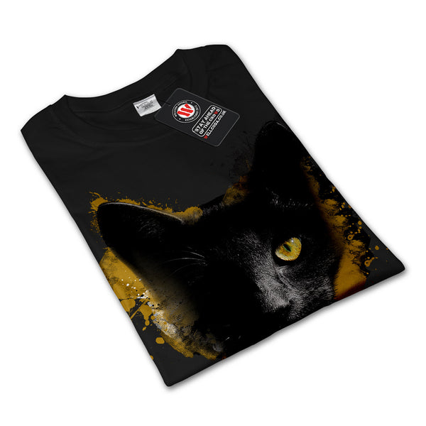 One Eyed Black Cat Womens Long Sleeve T-Shirt