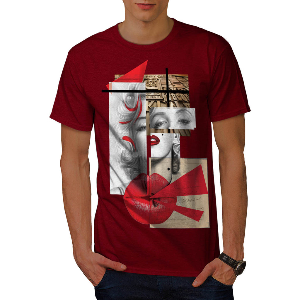 Merilyn Monroe Kiss Mens T-Shirt