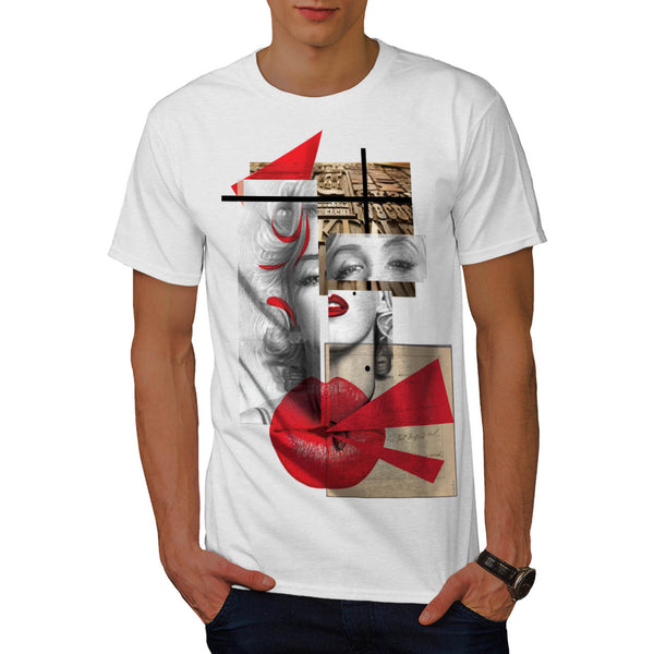 Merilyn Monroe Kiss Mens T-Shirt
