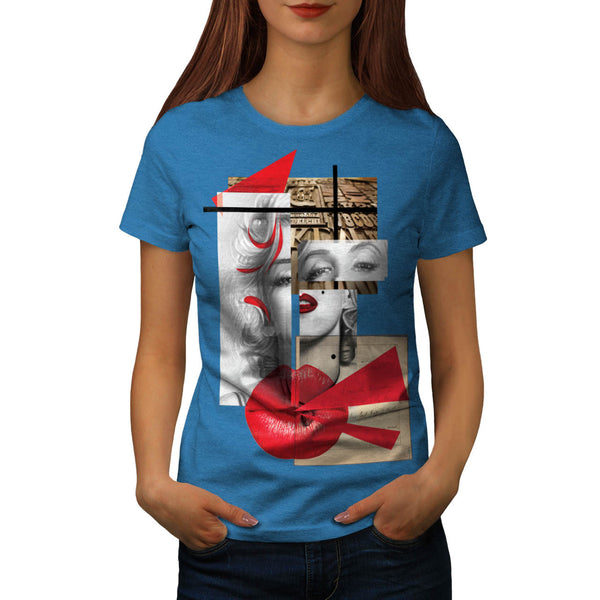 Merilyn Monroe Kiss Womens T-Shirt