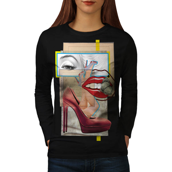 Playful Merilyn Dada Womens Long Sleeve T-Shirt