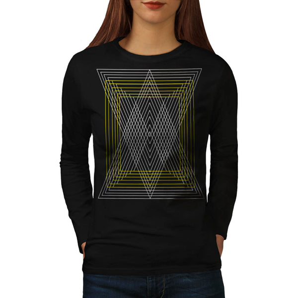 Triangle Square Shape Womens Long Sleeve T-Shirt