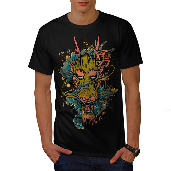 Oriental Dragon Head Mens T-Shirt