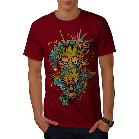 Oriental Dragon Head Mens T-Shirt