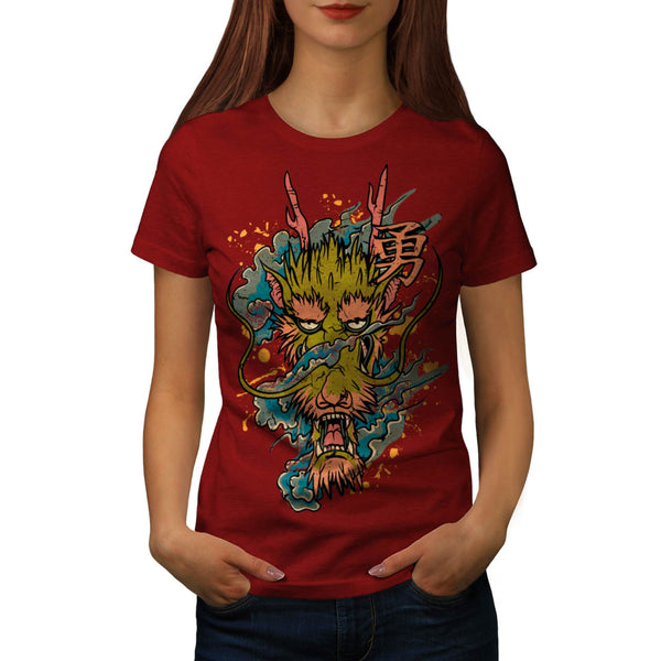 Oriental Dragon Head Womens T-Shirt