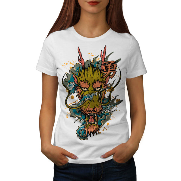 Oriental Dragon Head Womens T-Shirt