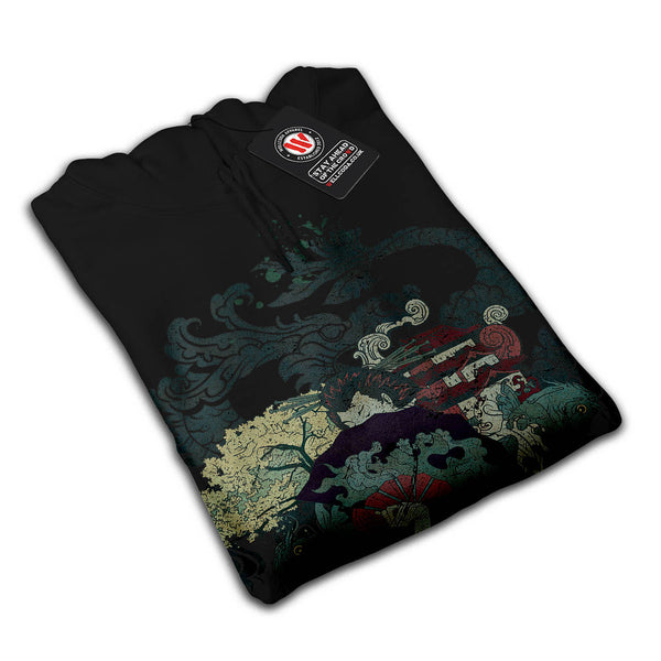 Dragon Japan Geisha Mens Hoodie