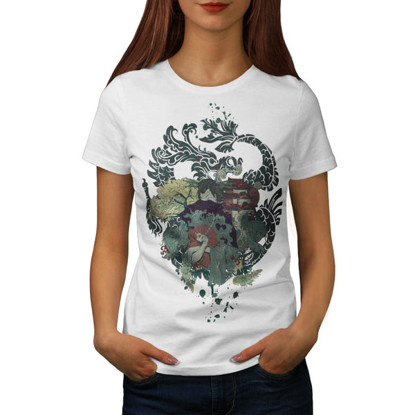 Dragon Japan Geisha Womens T-Shirt