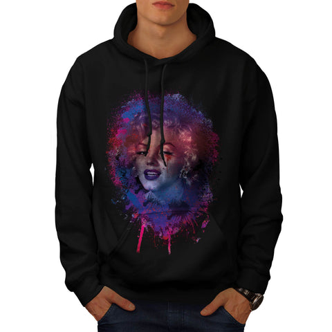 Monreo Grunge Face Mens Hoodie