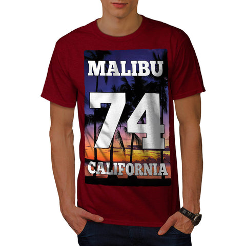 Malibu California USA Mens T-Shirt