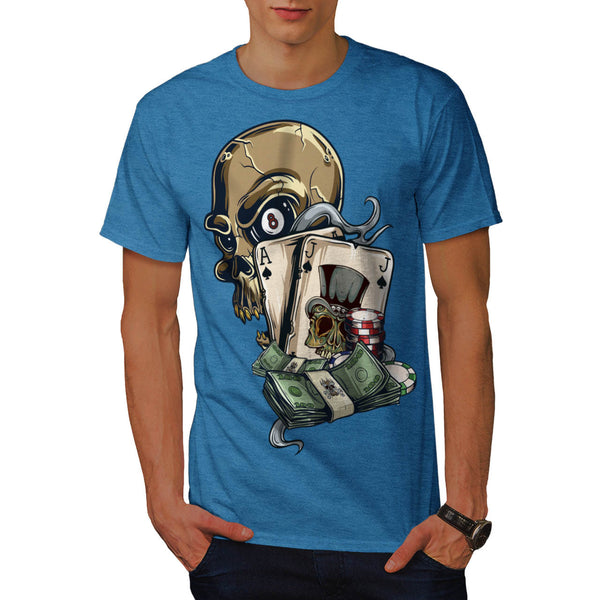 Skull Head Gambling Mens T-Shirt