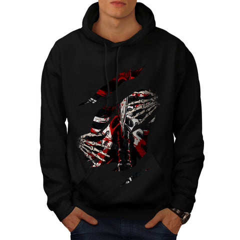 Skull Blood Angel Art Mens Hoodie