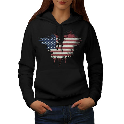 American Eagle Flag Womens Hoodie