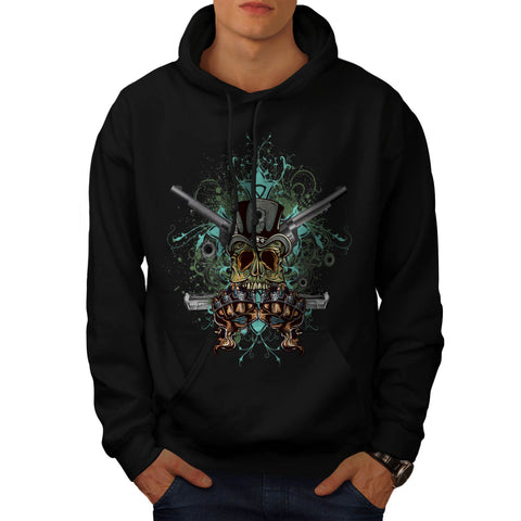 Gangster Skull Head Mens Hoodie