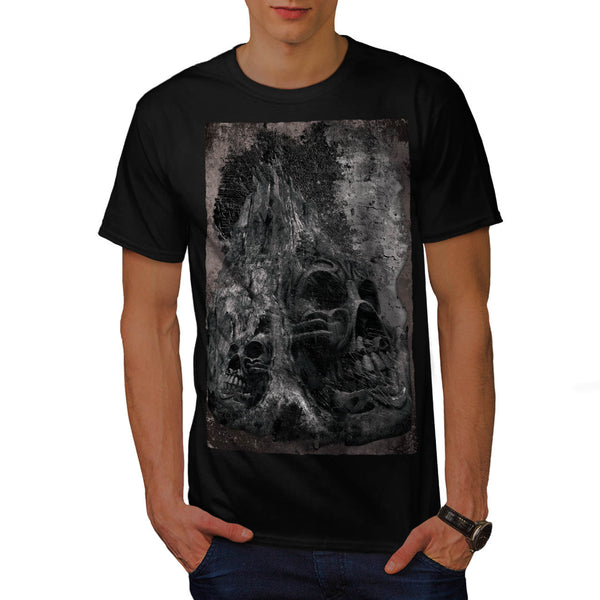 Skull Hell Head Flame Mens T-Shirt