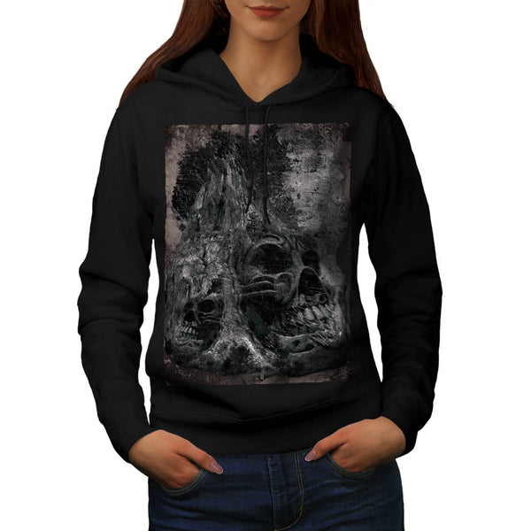 Skull Hell Head Flame Womens Hoodie