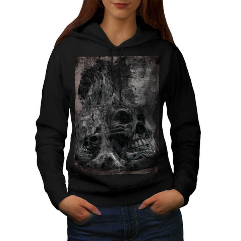 Skull Hell Head Flame Womens Hoodie