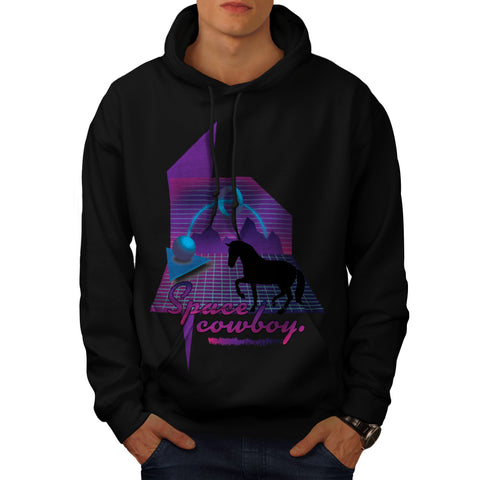 Space Galaxy Cowboy Mens Hoodie