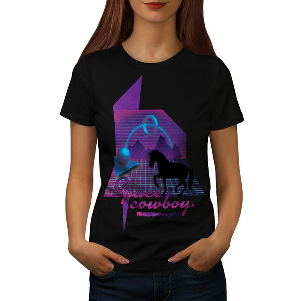 Space Galaxy Cowboy Womens T-Shirt