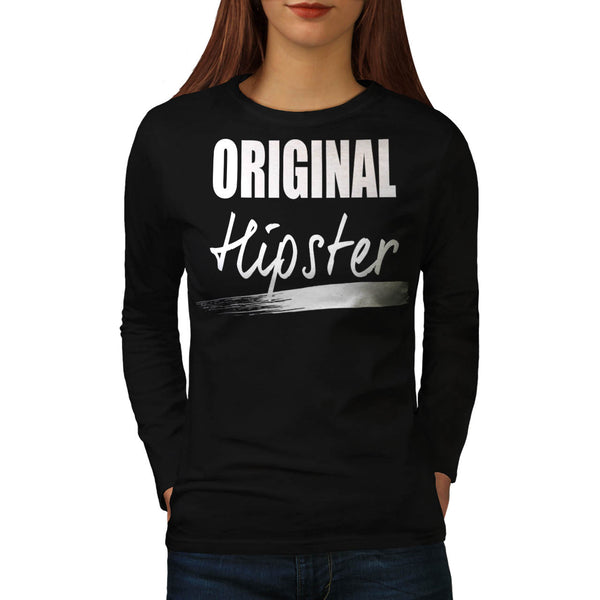 The Original Hipster Womens Long Sleeve T-Shirt