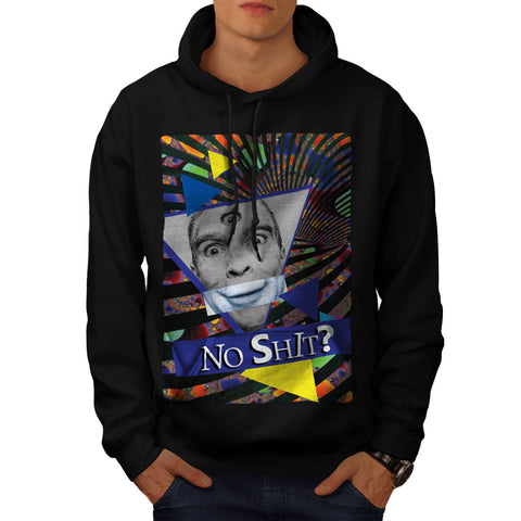 Man Fake Smile Eye Mens Hoodie