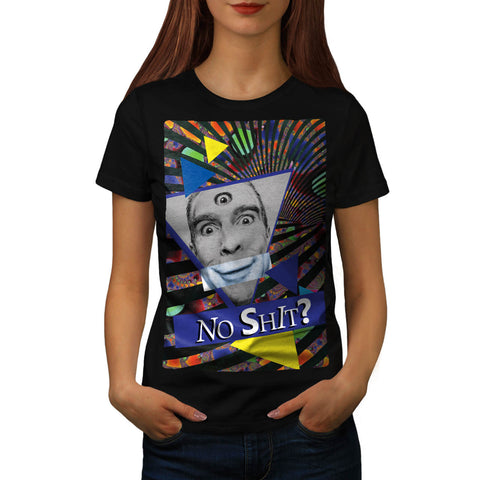Man Fake Smile Eye Womens T-Shirt
