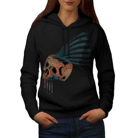 American Indian Skull Womens Hoodie