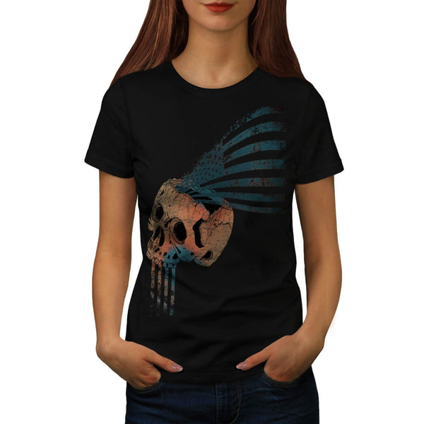American Indian Skull Womens T-Shirt